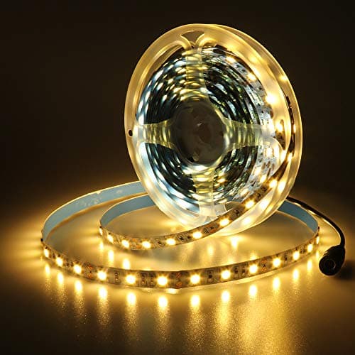 Image of JOYLIT 12V LED Strip Lights 5M Warm White 3000-3500K, 300LEDs SMD 5050 Indoor Flexible Cuttable Tape Light for Cabinet, Closet, Stair, Toe Kick (Without Power Supply)