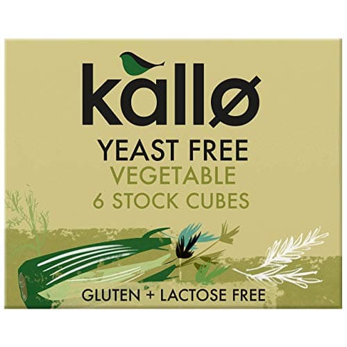 Image of Kallo Yeast-Free Vegetable Stock Cubes, Gluten Free, Vegan & Coeliac Friendly, No Artificial Colours, Flavours or Preservatives, Premium Veg Stock for Broth, Soup, Sauce & Gravy, 90 Pack – 15 x 66g