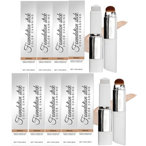 Image of 2-in-1 Foundation Foundation with Brush, Long-lasting, for Normal to Dry and Combination Skin (Ivory White) Luminous Natural Finish,