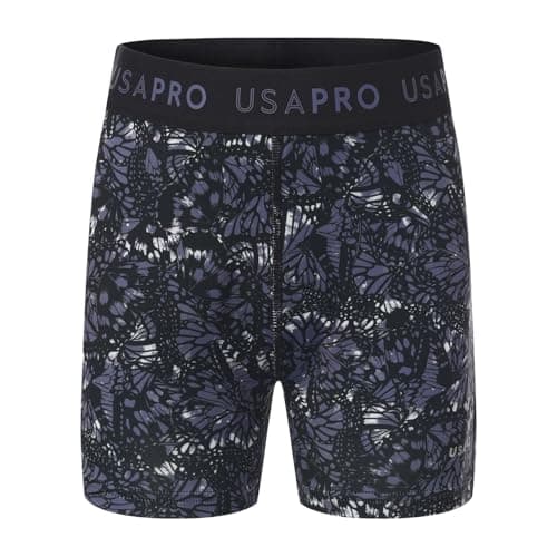 Image of USA Pro Girls Inch Training Shorts Junior Black Butterfly 11-12 Years