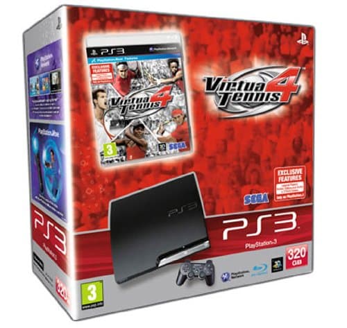 Image of Sony PlayStation 3 Slim Console (320GB Model) with Virtua Tennis 4