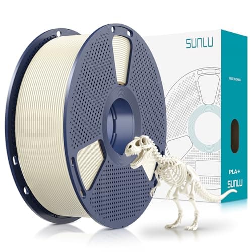 Image of SUNLU PLA Plus 3D Printer Filament, Upgraded PLA+ 3D Filament 1.75mm, Neatly Wound Filament, Strong and Toughness, Dimensional Accuracy +/- 0.02 mm, 1KG Spool(2.2 LBS), Bone White