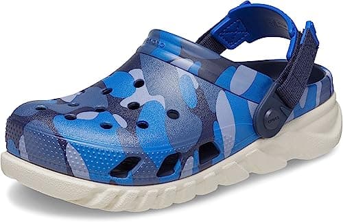 Image of Crocs Unisex-Adult Duet Max II Clog, Navy/Stucco, 14 Women/12 Men