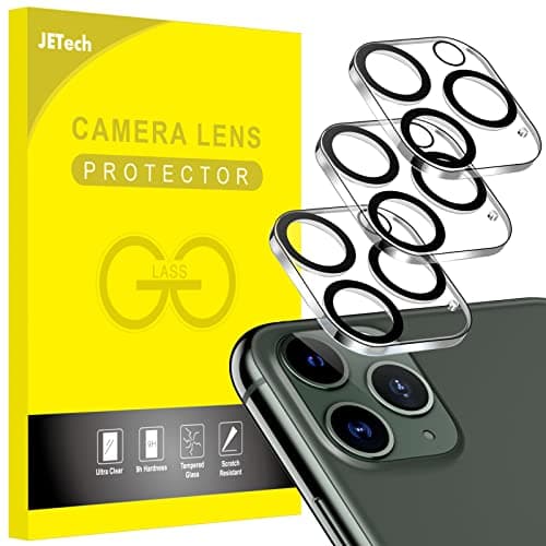 Image of JETech Camera Lens Protector for iPhone 11 Pro Max 6.5-Inch and iPhone 11 Pro 5.8-Inch, 9H Tempered Glass, HD Clear, Anti-Scratch, Case Friendly, Does Not Affect Night Shots, 3-Pack