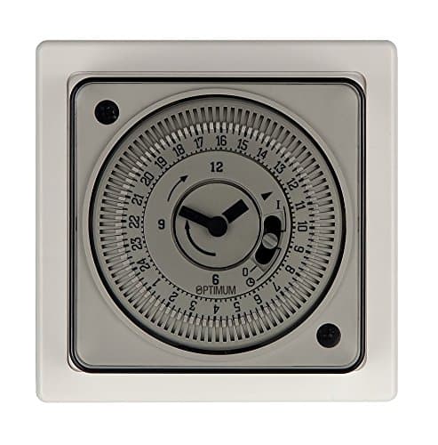 Image of OPTIMUM OP-SBST - 24 Hour Mechanical Socket Box Timer Switch 230v 16amp Timeswitch Lighting Immersion Heating Security