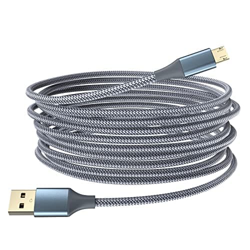 Image of Extra Long Micro USB Cable 5M,PS4 Controller Charger Cable USB A to Micro Cable Premium Braided Charger Cord,for Samsung S7/ S6/ S5,PS4,Kindle Fire,Fire HD tablet,Xbox,Nexus,Sony Phone and More