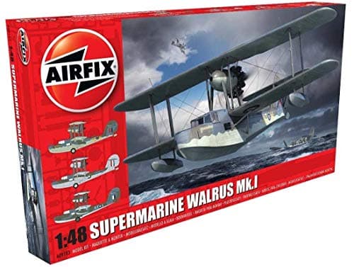 Image of AIRFIX - Model Set - A09183 Supermarine Walrus Mk.I Model Building Kit - Plastic Model Plane Kits for Adults & Children 8+, Set Includes Sprues & Decals - 1:48 Scale Model