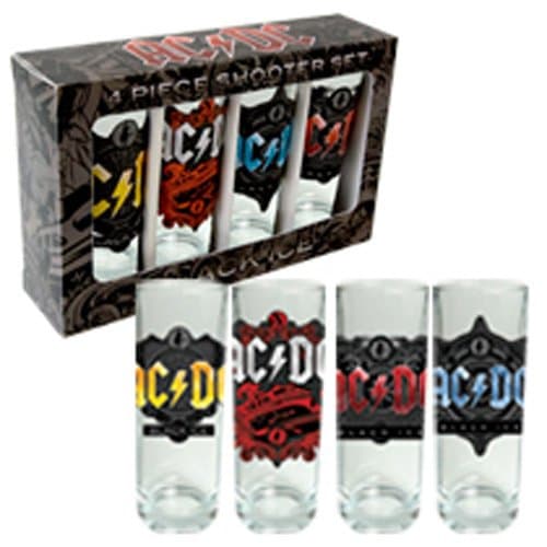 Image of AC/DC Shot Glasses Set Black Ice