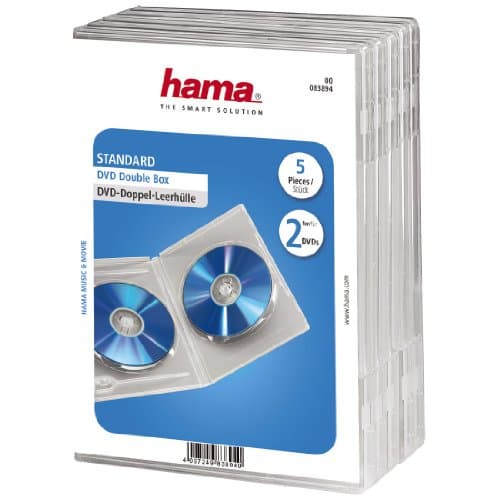 Image of Hama Double DVD Jewel Cases - Transparent