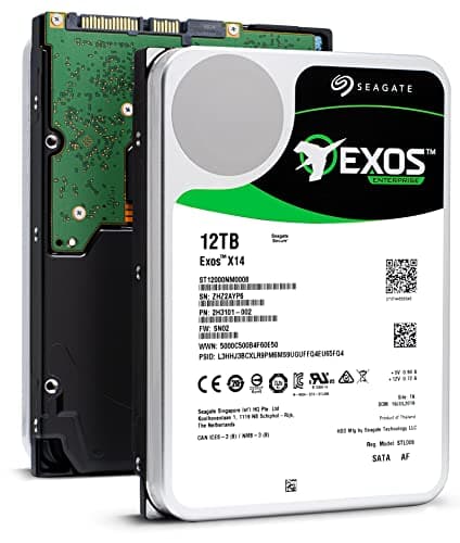 Image of Seagate Exos X14 12TB 7200 RPM SATA 6Gb/s 256MB Cache 3.5-Inch Enterprise Hard Drive (ST12000NM0008)
