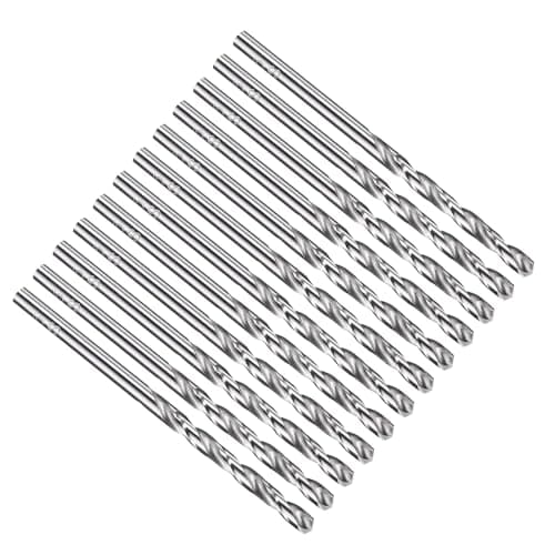 Image of PATIKIL 3.5mm Drill Bit #29, Micro Jobber Straight Shank M2 High-Speed Steel 118° Point Tip Uncoated Bright for Stainless Steel Hard Metal - 12 Pack