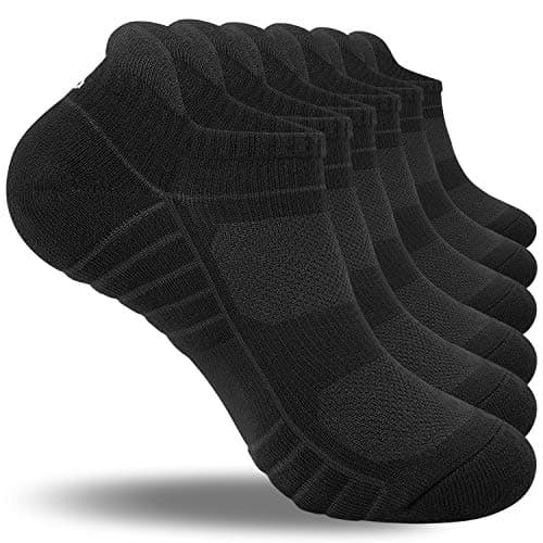 Image of coskefy Running Socks Thick Cushion Ankle Anti-Blister Cotton Trainer Short Athletic Sports Socks for Men Women 6 Pairs