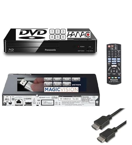 Image of Panasonic DMP-BD84EB-K 2D - LAN (No WiFi) for DVD Regions 1-8 - Blu-ray Region B European Inc HDMI Lead- DMP-BD84 (Magicvision exclusive Bundle)