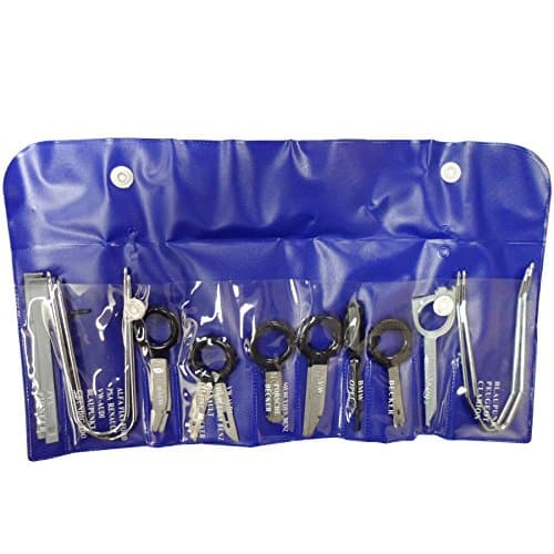 Image of toolzone AU041 Car CD Radio Stereo Removal Key Tool Set - Black (20-Piece)