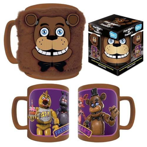 Image of Five Nights At Freddy (Freddy & Friends Fuzzy Mug, 440ml Official Licensed Fuzzy Mug, Fan Gift Drinkware