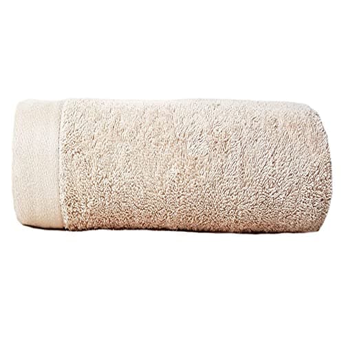 Image of Sue Rossi Ltd Recycled Towels Sustainable Eco Terry Bathroom Towel Recycle Plastic And Cotton 600 GSM Soft Absorbent Luxury Feel (Latte, Bath Towel)