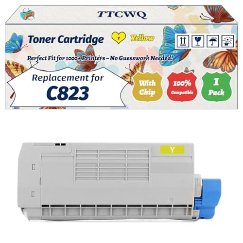 Image of Compatible for Okidata OKI C823 Toner Cartridge Work for Okidata OKI C823 C833 C843 Printers, with Chip, High Yield 7000 Pages, High-Definition Printing (1 Pack Yellow)