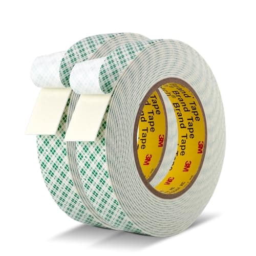 Image of 3M Double Sided Tape Foam Tape 25mm x 5.5m Pack of 2 High Shear Adhesive Mounting Tape 4032 with High Temperature Resistance for Interior Exterior Mounting Applications and Home Office Deco
