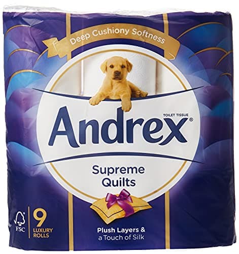 Image of Andrex Quilts Toilet Roll Tissue Paper, 9 Rolls