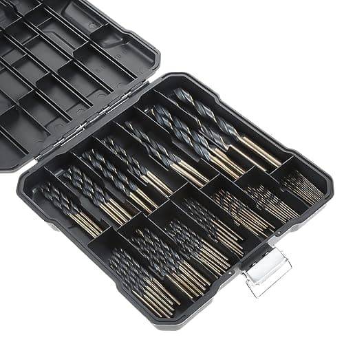 Image of Dophee HSS Drill Bits Set, 99PCS Cobalt Twist Drill Bits Straight Shank for Wood, Metal, Aluminum Alloy, Stainless Steel, Plastic