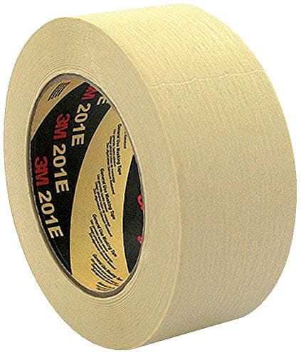 Image of 3M UU001578440 201E General Use Masking Tape, 48 mm x 50 m, Beige (Pack of 6)