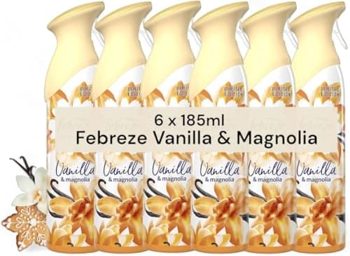 Image of Air Freshener Bathroom and Room Freshener Air Mist, 6 x 185ml VANILLA MAGNOLIA