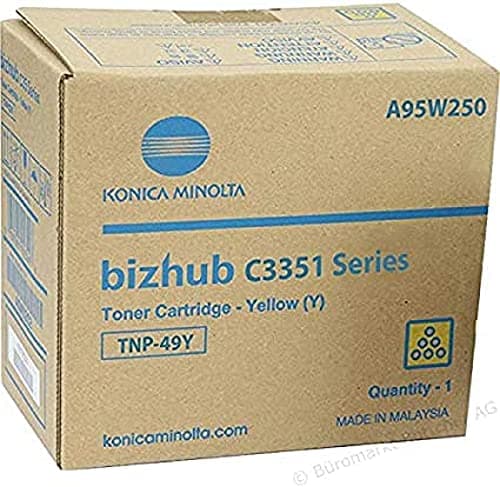 Image of Konica Minolta A95W250 Toner Yellow 12,000 Pages TNP49Y
