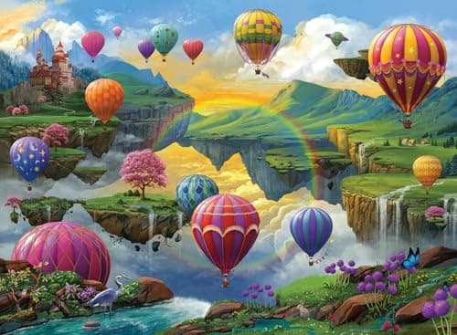 Image of Ravensburger Air Balloon Valley 500 piece Jigsaw Puzzle for Adults and Kids Age 10 and Up