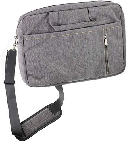 Image of Navitech Grey Premium Messenger/Carry Bag Compatible with The Alienware AREA-51M Gaming 17.3 Inch Laptop