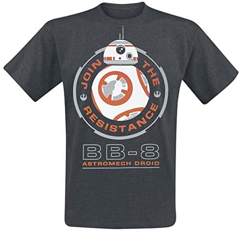 Image of Star Wars Episode 7 - The Force Awakens - BB-8 Astromech Droid T-Shirt dunkelgrau meliert S