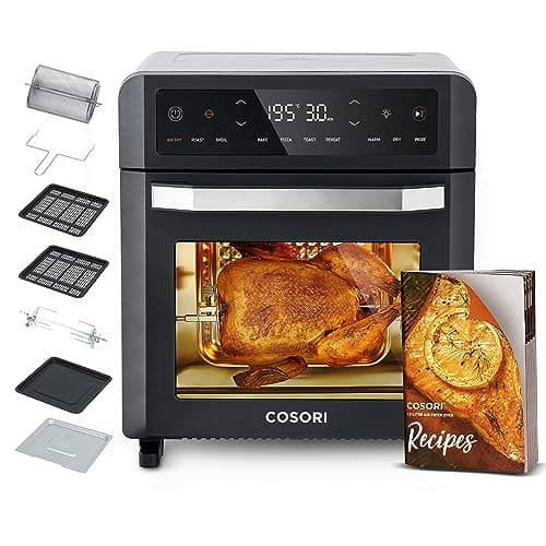 Image of Cosori Air Fryer Oven,12L Large Capacity with 1800W Powerful Dual Heating,11-in-1 Rotisserie Air Fryer,Convection Fan for Fast Cooking,30-Recipe Cookbook,Complete Accessory Set,220 ℃