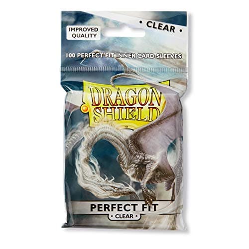 Image of Dragon Shield Perfect Fit Inner Card Sleeves Standard Size (100 CT) – PVC-Free Polypropylene Double-Sleeve Protection Compatible with Pokemon, One Piece & Magic The Gathering – Clear