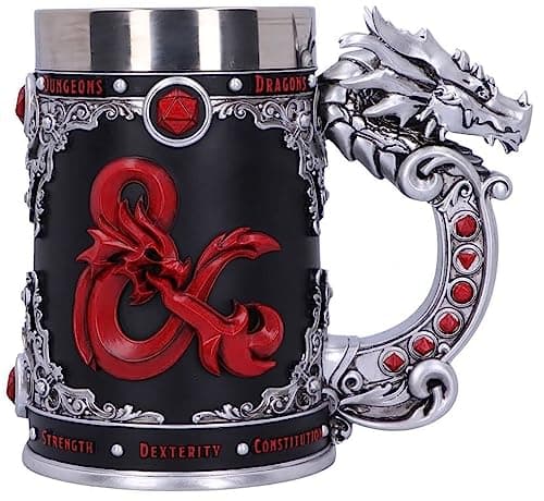Image of Nemesis Now Dungeons & Dragons Fantasy Role Play Die D20 Tankard, Black, 15.5cm
