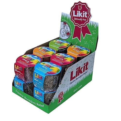 Image of Likit Horse Treats Assorted 650g (box of 12) | Flavours include Apple, Mint, Carrot & Cherry | Likit for Horses
