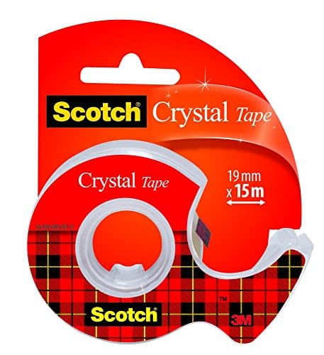 Image of Scotch-Tape Dispenser Including 1 Roll of Crystal Tape 19 MM x 15 M, highly transparent