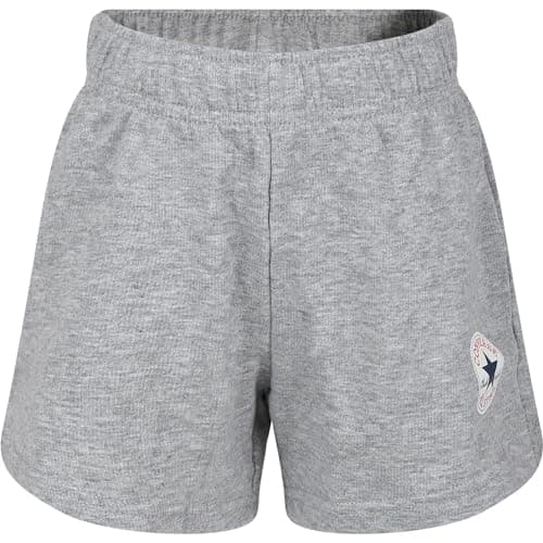 Image of Converse Kids Girl's Chuck Patch Shorts (Big Kids) Dark Gray Heather