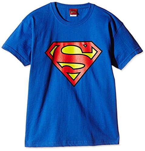 Image of DC Comics Boy's Superman Logo - Boys T-shirt T Shirt, Royal Blue, 8 Years UK