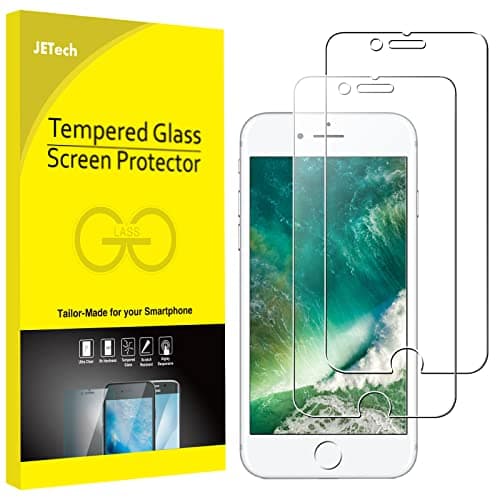 Image of JETech Screen Protector for iPhone 8 and iPhone 7 4.7-Inch, Case Friendly, Tempered Glass Film, 2-Pack