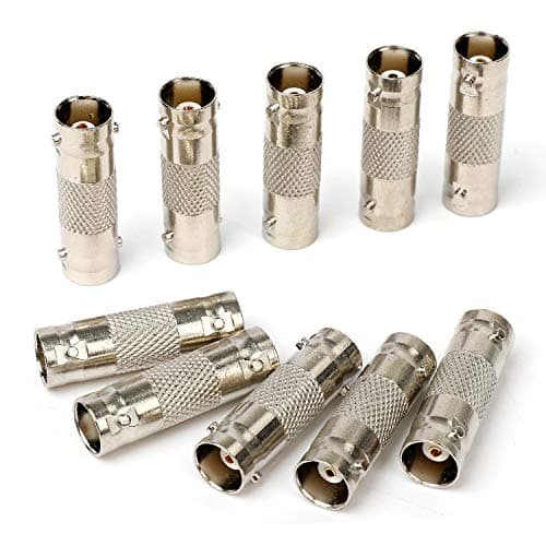 Image of Hyber&Cara BNC Female to Female Coupler Connector Adapter for CCTV Camera Video SDI/BNC Cable Joining Extension, Pack of 10