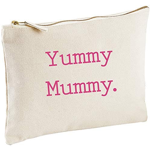 Image of 60 Second Makeover Limited Yummy Mummy Natural Canvas Make up Bag Gift Present Idea Cosmetics Bag Toiletries Gift Present Mum Mothers Day Birthday