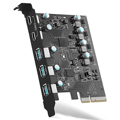 Image of PCIe to USB 3.2 (USB 3.1) Gen 2 Card 10Gbps 5 Port PCI Express Expansion Card Internal Adapter for Desktop PC Support Windows 10/8/7/XP
