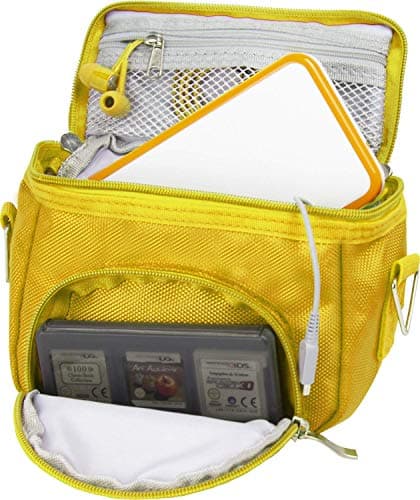 Image of Orzly 2dsxl XL, DS Lite DSI XL 2ds 3ds 3ds XL Carry Case with Additional Pockets for DS Mains Charger. Designed to fit All handhelds from Nintendo to Offer Protection and Style - Yellow