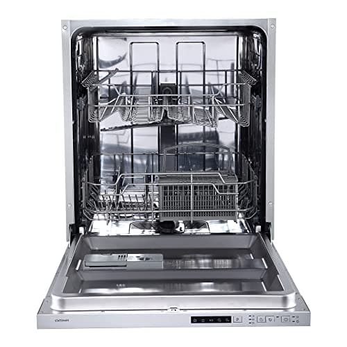 Image of Statesman BDW6014 Integrated 14 Place Dishwasher with Removable Cutlery Basket, 5 Wash Programms, Rear Foldable Racks, 3/6/9 Hour Timer, 60cm Wide, White