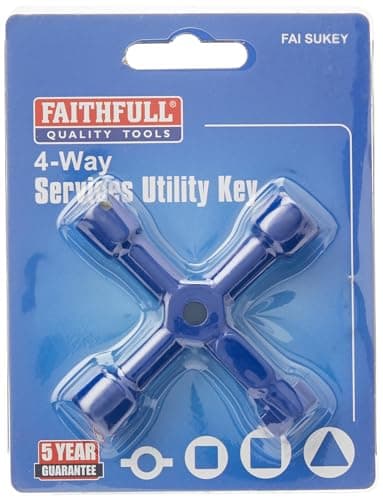 Image of Faithfull SUKEY 4-Way Services Utility Meter Key