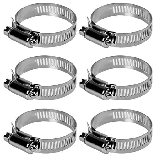 Image of KALIM 304 Stainless Steel Adjustable 27-51MM Range Worm Gear Hose Clamps Assortment Kit, Fuel Line Clamp for Water Pipe, Plumbing, Automotive and Mechanical Application (6pcs 27-51mm)