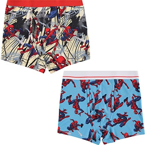 Image of Marvel Mens Comics Boxer Briefs - Spiderman Mens Underwear - 2 Pack Boxer Briefs (Spiderman Multi, Large)
