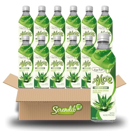 Image of Y-go Y-go Aloe Vera Drink Original 500ml – Refreshing Aloe Vera Juice with Real Aloe Pieces | Natural Hydrating Beverage | Healthy Drink | (Pack of 12)
