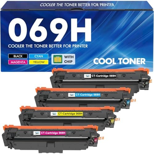 Image of Cool Toner 069H 069 Compatible Toner Cartridge for Canon i sensys MF752cdw 069H 069 imageCLASS imageCLASS MF751Cdw MF753Cdw MF752Cdw MF756Cx LBP673Cdw LBP674Cx (Black Cyan Yellow Magenta, 4-Packs)