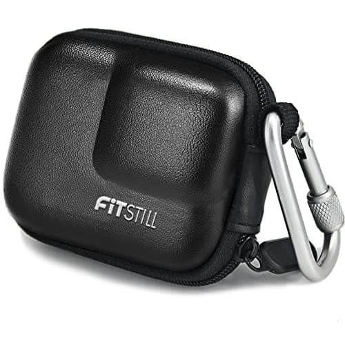 Image of FiTSTILL Black Mini Carrying Bag Case for Go Pro Hero 13/12/11/10/9/8/7/(2018)/6/5 Black,Hard Shell Travel Storage Case for DJI Osmo Action 2,AKASO,Campark,YI Action Camera and More