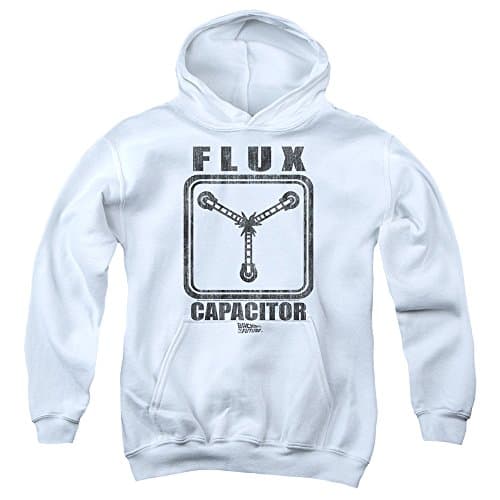 Image of Back to The Future - Youth Flux Capacitor Pullover Hoodie, X-Large, White